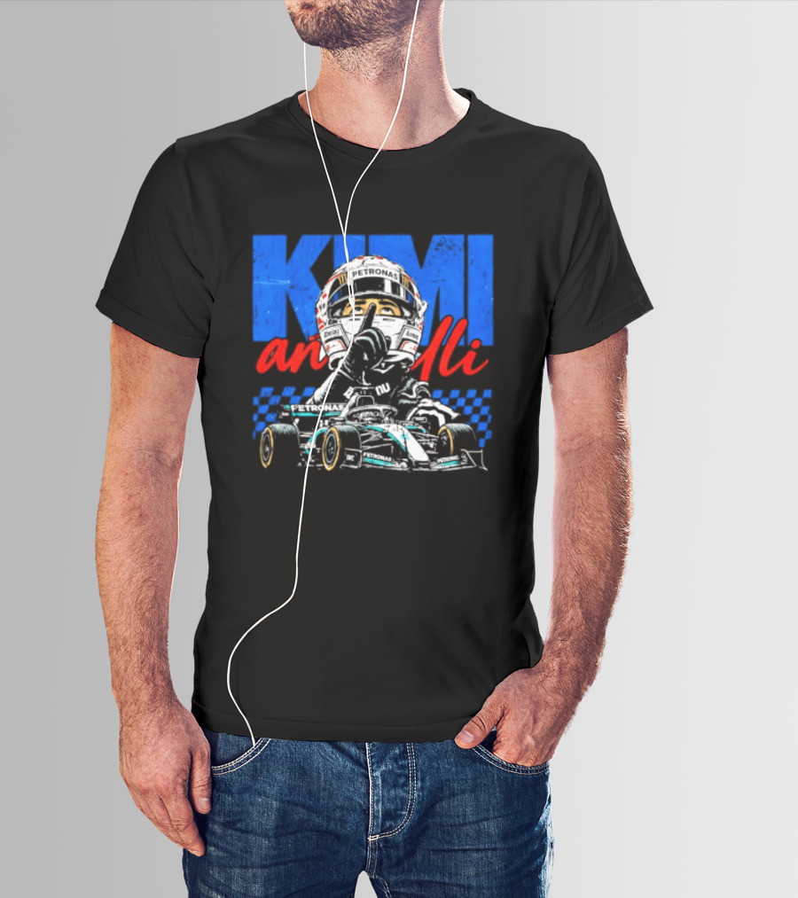 Kimi Antonelli F1 Racing Shhh Karting Racer Helmet T-Shirt