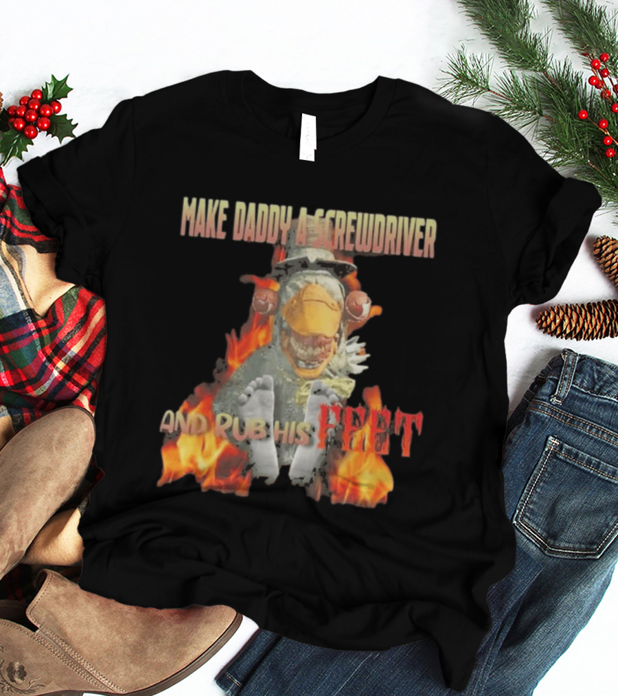 Dr Futterman Outlast Trials Make Daddy A Screwdriver And Rub His Feet Flaming Creature T-Shirt