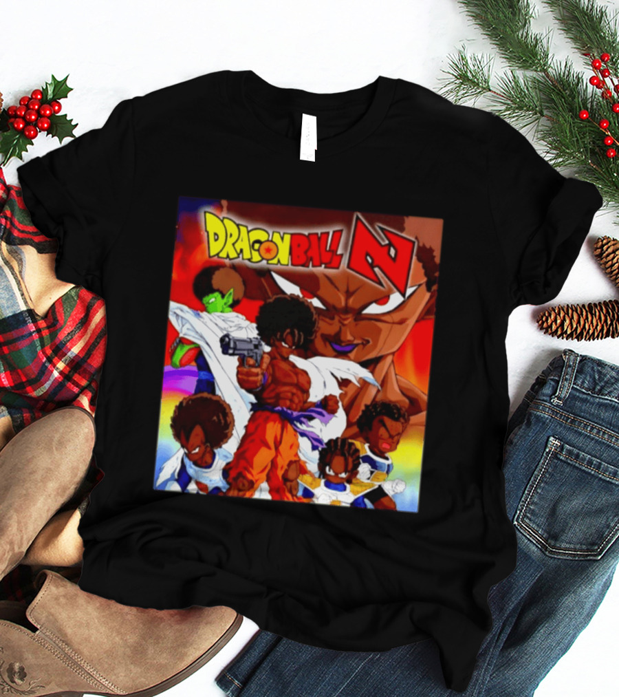 Dragon Ball Z Afro Characters Anime Goku Parody Fusion T-Shirt
