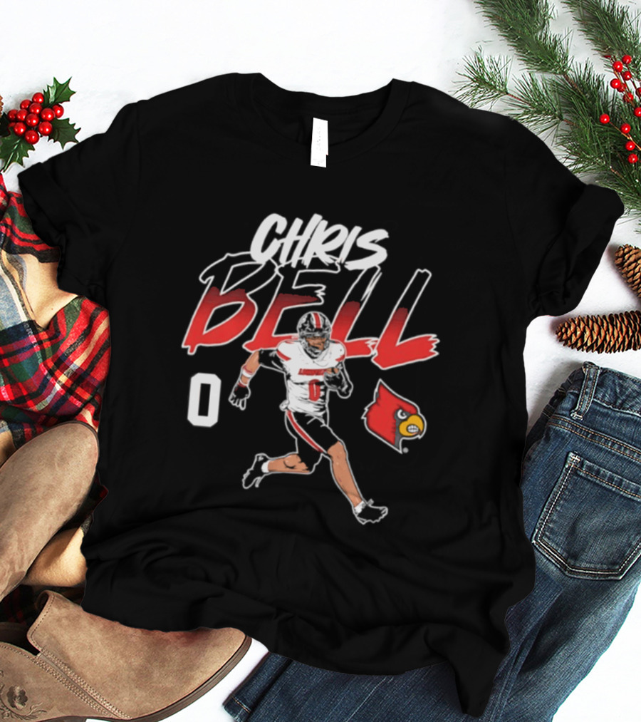 Chris Bell Louisville Cardinals Football 0 Pose T-Shirt