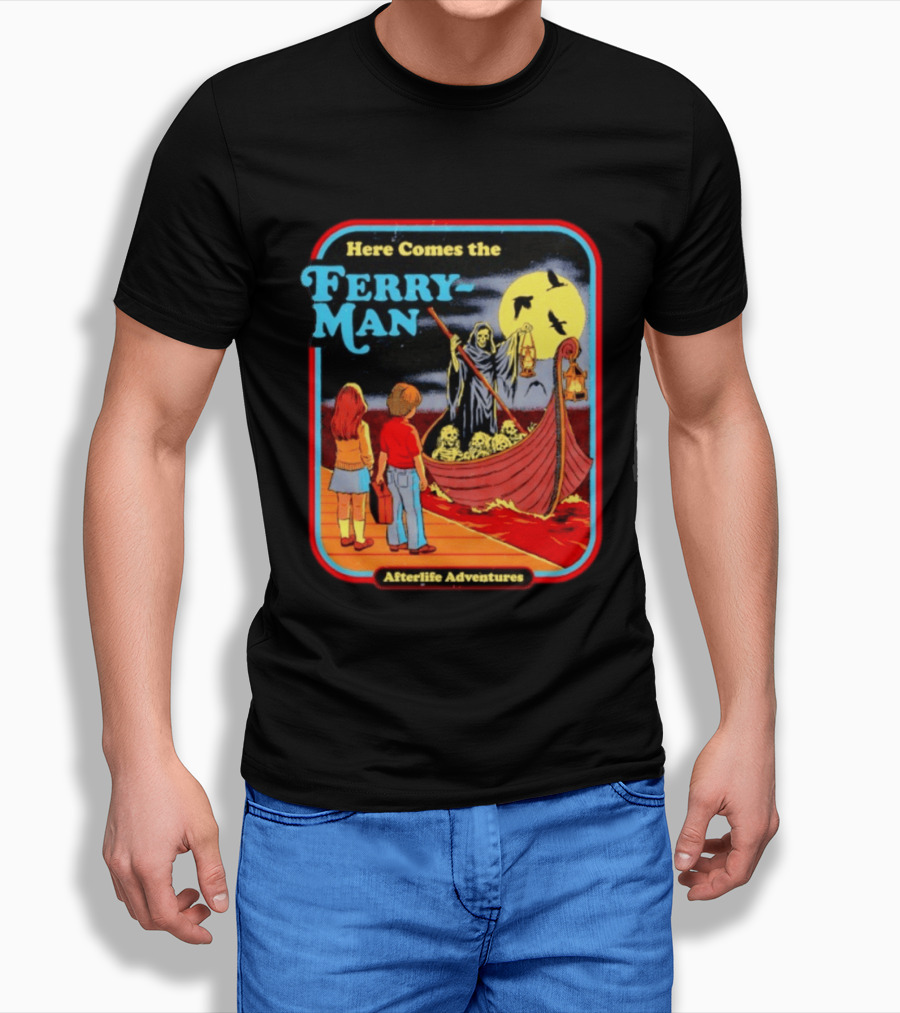 Here Comes The Ferry Man Afterlife Adventures Vintage Horror T-Shirt