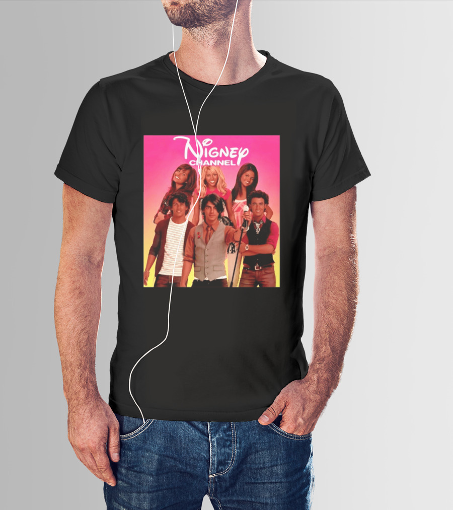 Nigney Channel Jonas Brothers Y2K Meme Vintage Throwback T-Shirt