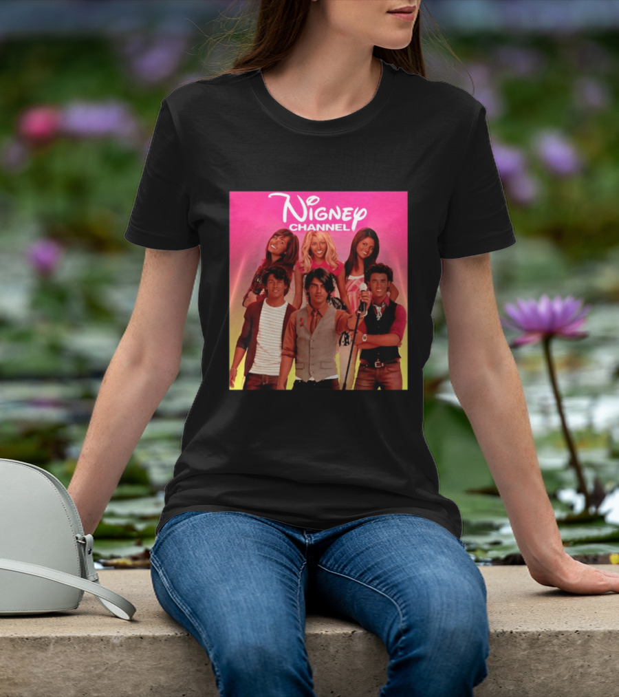 Nigney Channel Jonas Brothers Y2K Meme Vintage Throwback T-Shirt