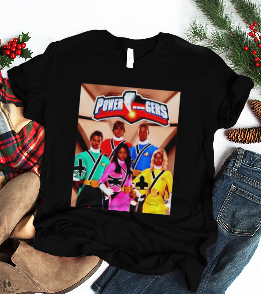 Power Rangers SPD Team Uniforms Super Sentai Action Figures T-Shirt