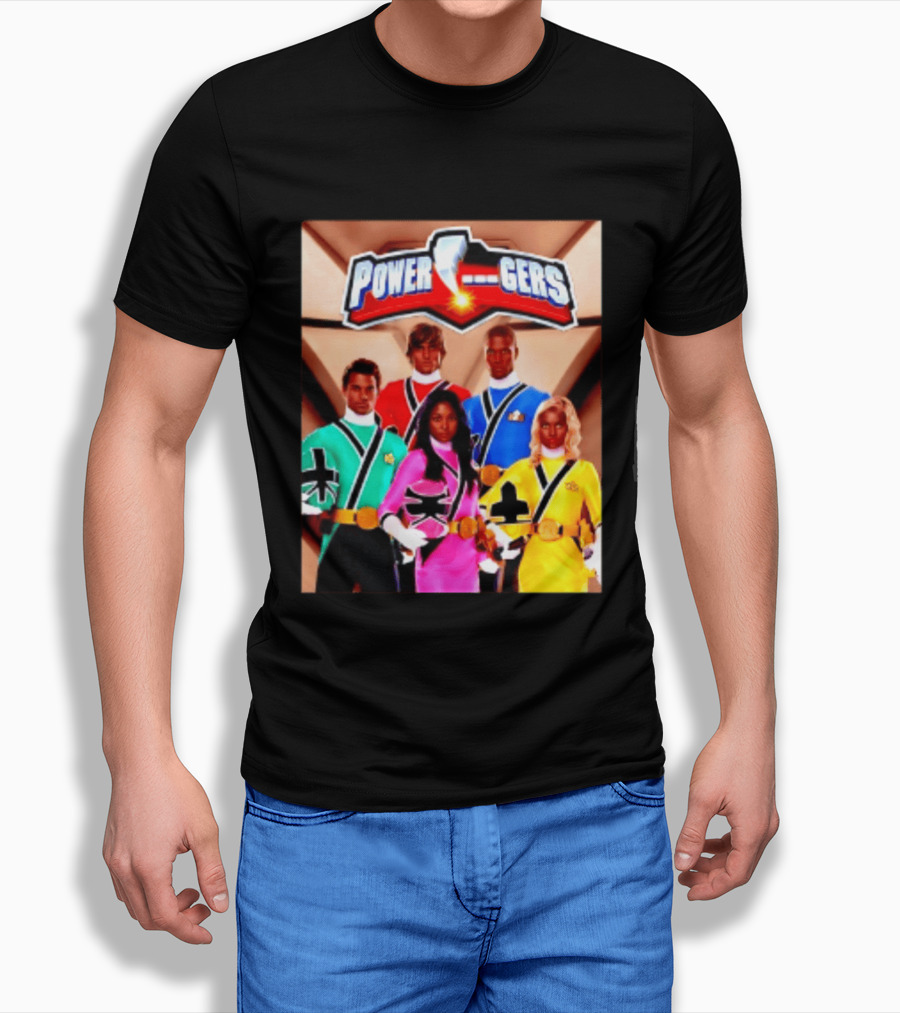 Power Rangers SPD Team Uniforms Super Sentai Action Figures T-Shirt