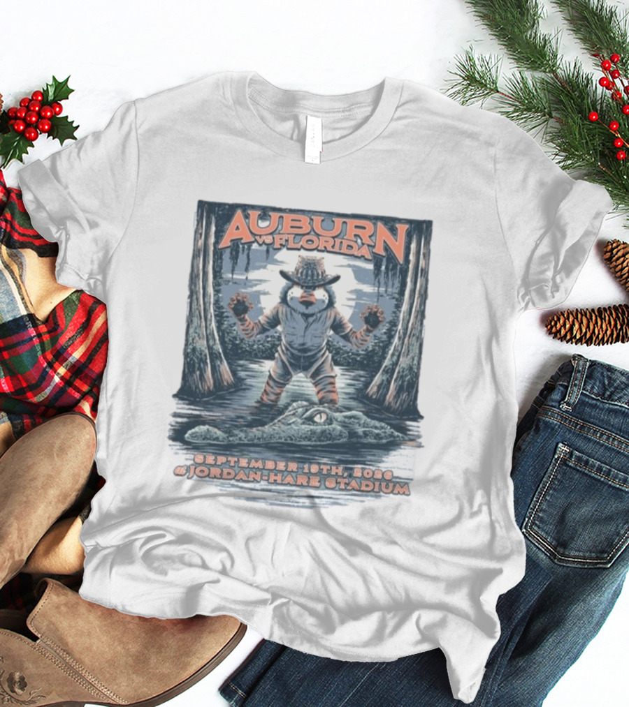 Auburn Vs Florida Football September 19th 2026 Jordan Hare Stadium T-Shirt