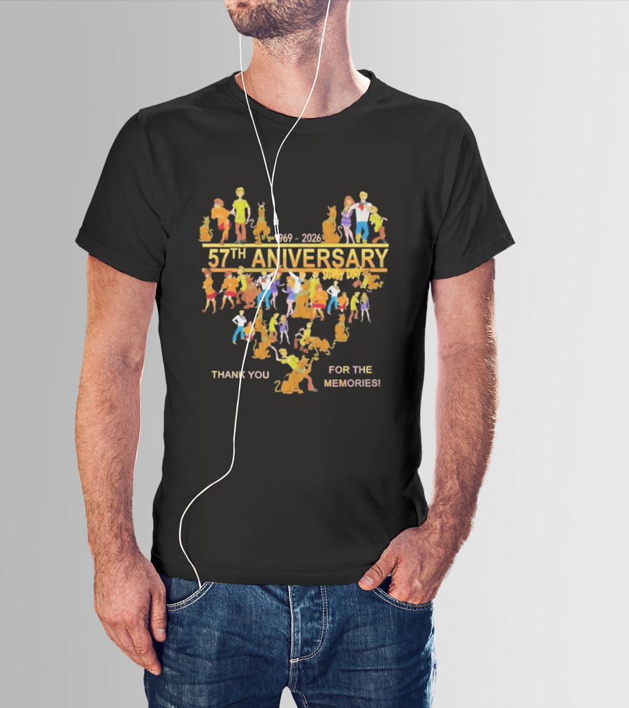 Scooby Doo 57th Anniversary 1969 2026 Thank You For The Memories T-Shirt