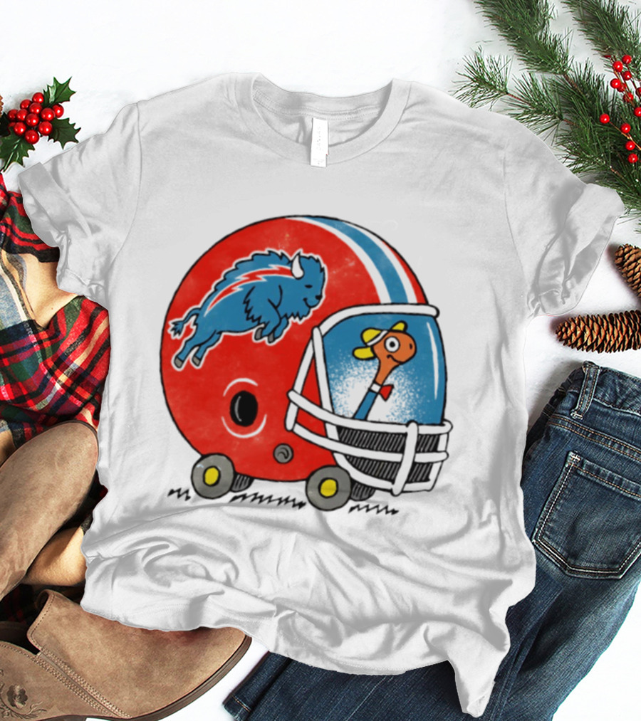 Lowly Worm Wearing Buffalo Bills Football Helmet With Buffalo T-Shirt