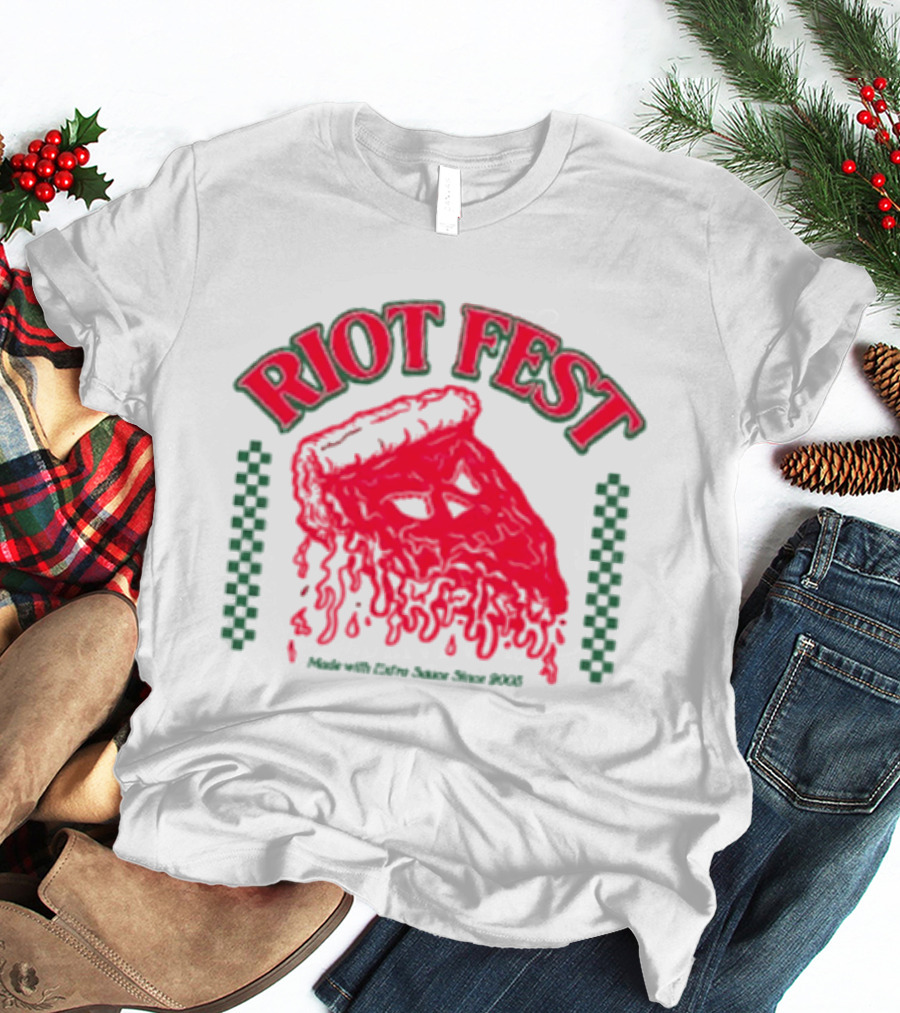 Riot Fest Chicago 2026 Douglass Park September 18 20 Pizza Lineup T-Shirt