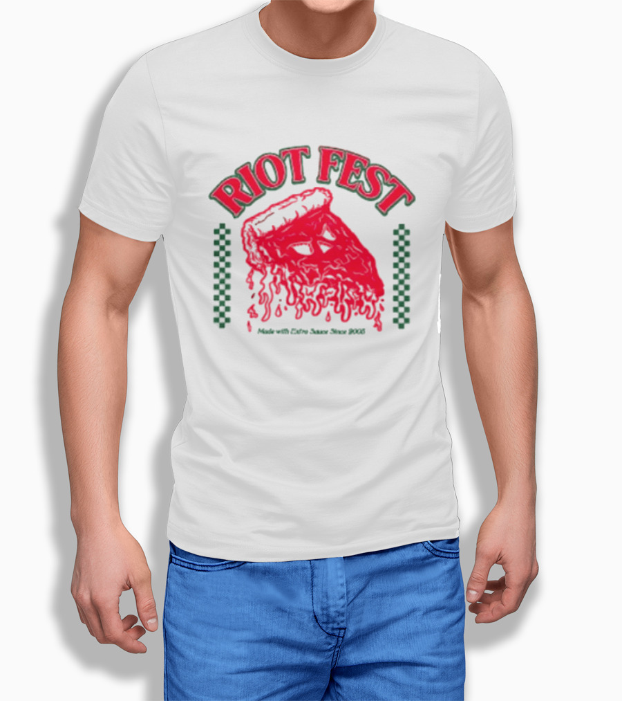 Riot Fest Chicago 2026 Douglass Park September 18 20 Pizza Lineup T-Shirt