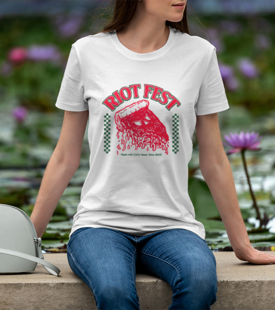 Riot Fest Chicago 2026 Douglass Park September 18 20 Pizza Lineup T-Shirt