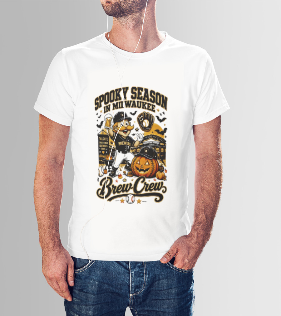 Spooky Season In Milwaukee Brewers Brew Crew Halloween 2026 T-Shirt