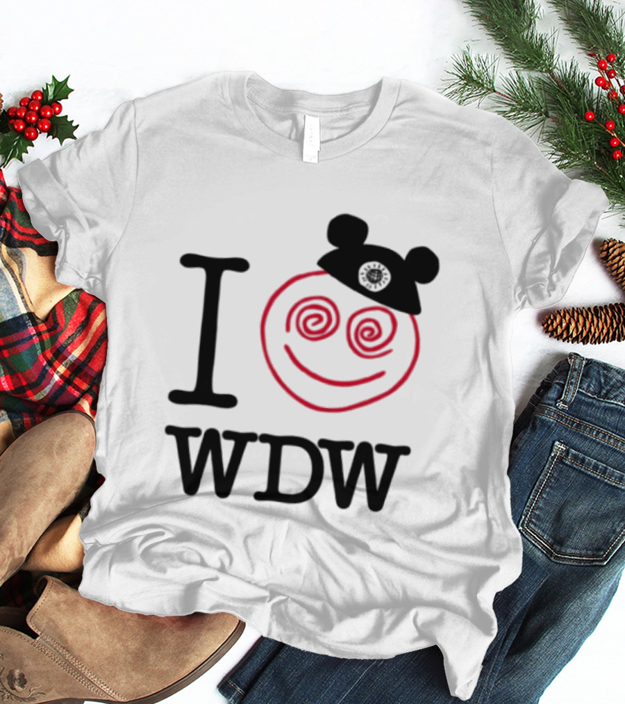I Love WDW Lost Bros Store All The Time Disney Mickey Hat Smiley Face T-Shirt