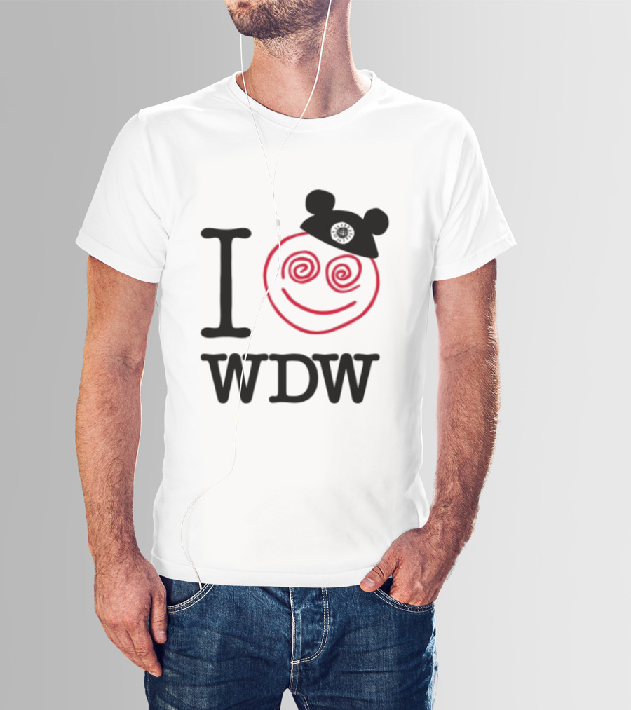 I Love WDW Lost Bros Store All The Time Disney Mickey Hat Smiley Face T-Shirt