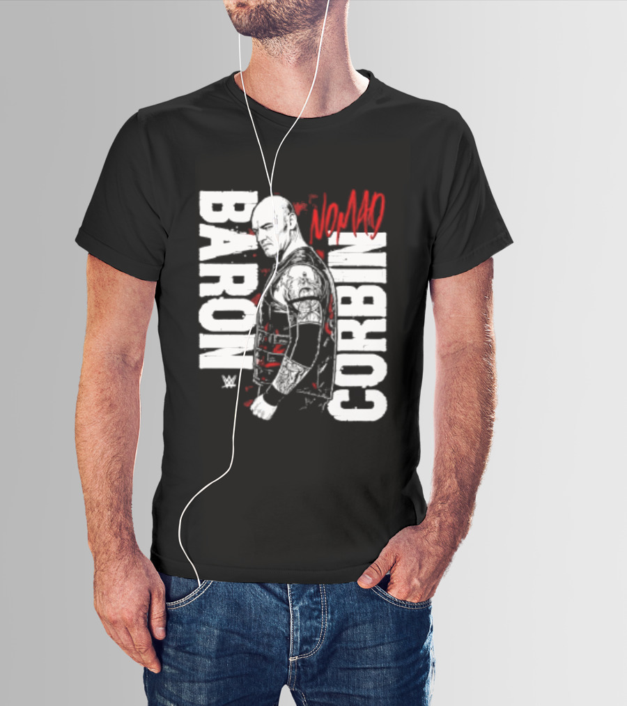 Baron Corbin WWE Nomad Vertical Name Wrestling Superstar T-Shirt