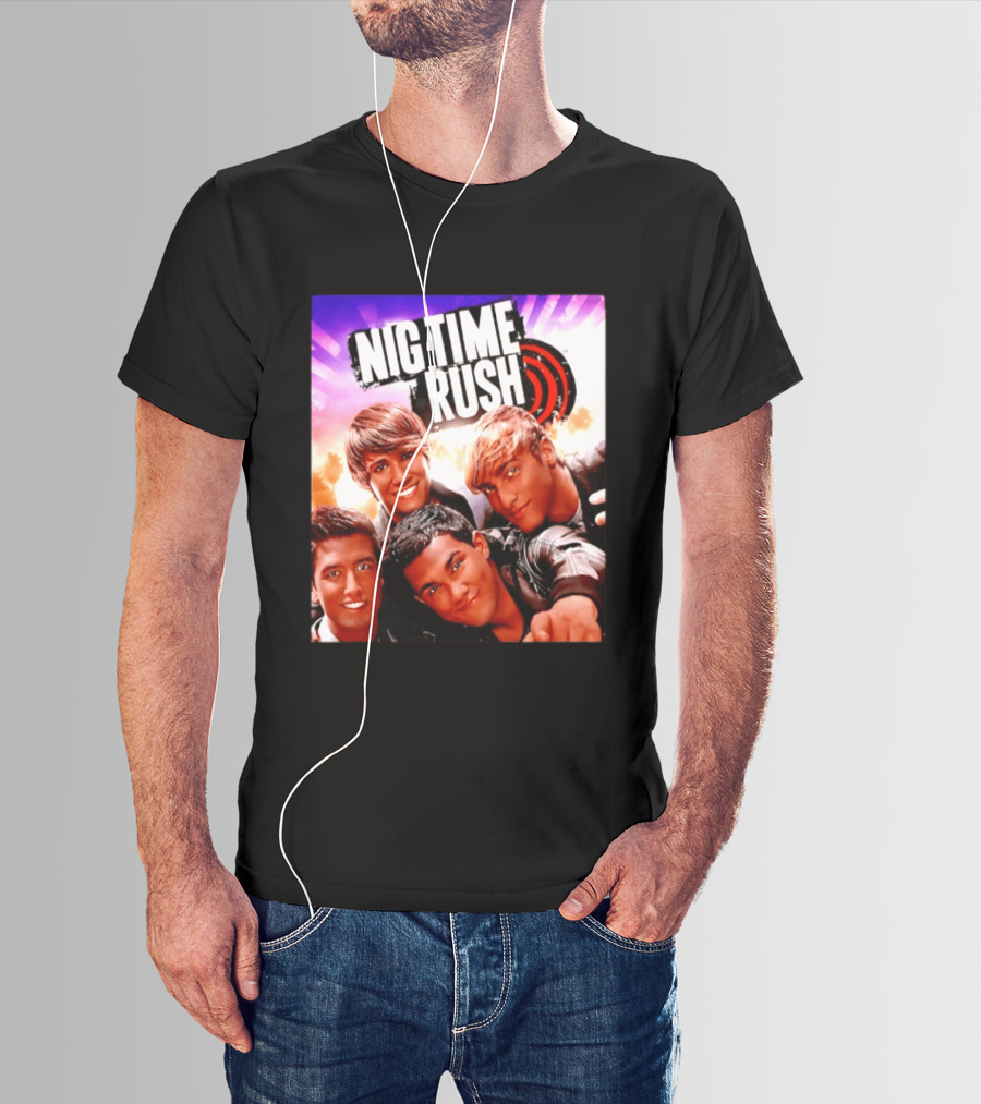 Nig Time Rush Nickelodeon Boy Band Meme Burst T-Shirt