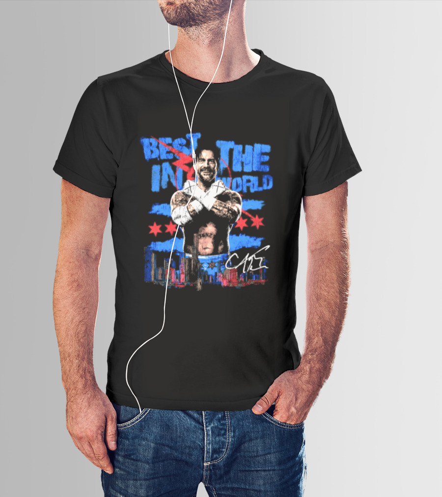 Best In The World CM Punk Chicago Wrestling Signature T-Shirt
