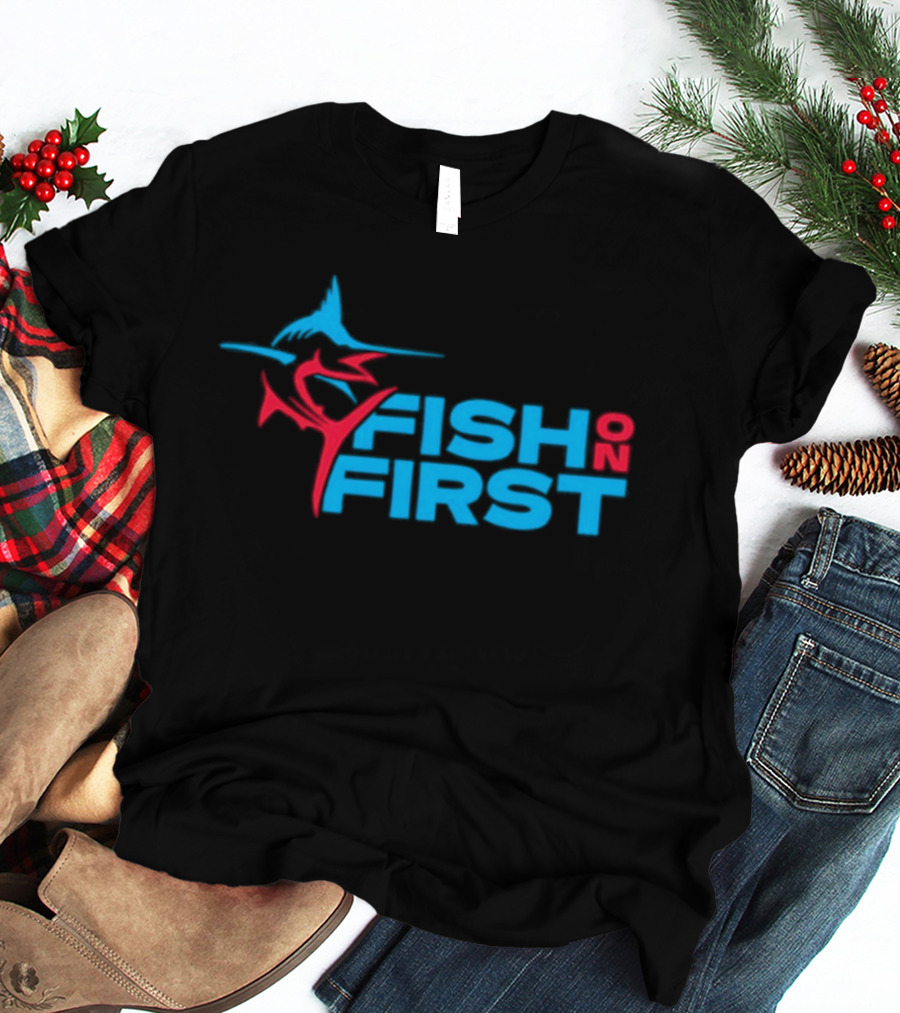 Miami Marlins Fish On First T-Shirt