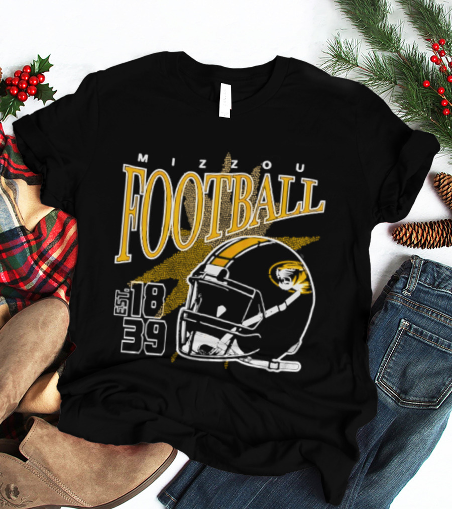 Mizzou Football 1839 Helmet Missouri Tigers NCAA T-Shirt