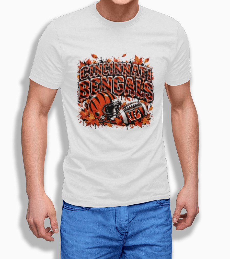 Cincinnati Bengals Autumn Football Helmet Halloween 2026 T-Shirt