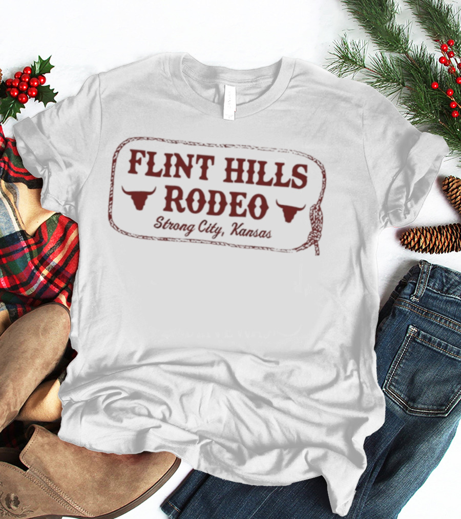 Flint Hills Rodeo Strong City Kansas Rustic Western T-Shirt