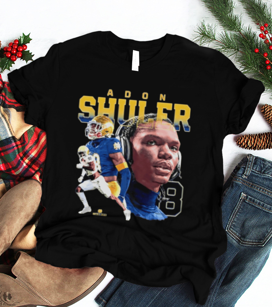 Adon Shuler 8 Notre Dame NCAA Football Player T-Shirt