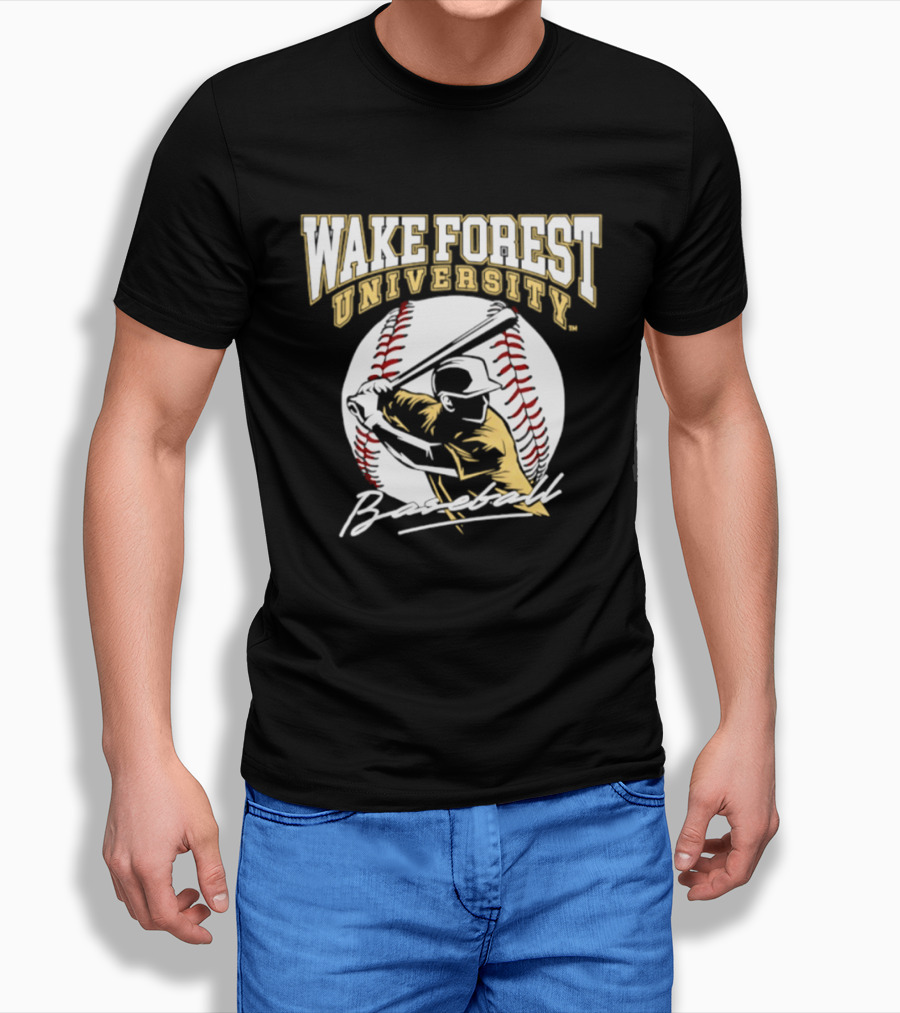 Wake Forest University Baseball Boston Torres Player Name T-Shirt