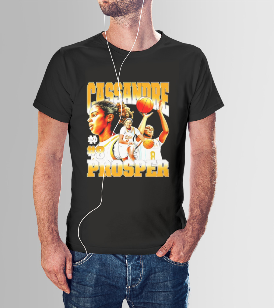 Cassandre Prosper 0 Notre Dame Women's Basketball 8 NCAA Player T-Shirt