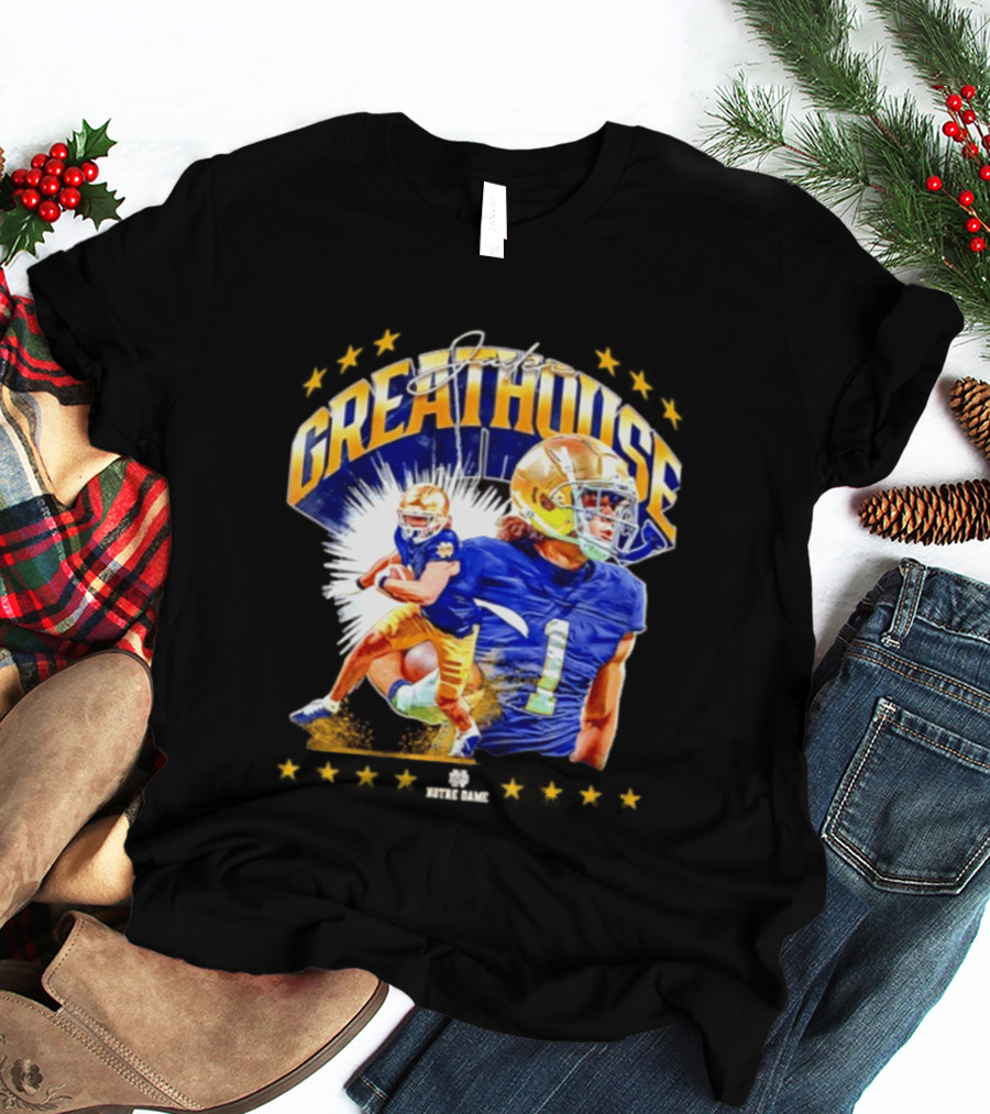 Jaden Greathouse Notre Dame NCAA Football Player Number 1 T-Shirt