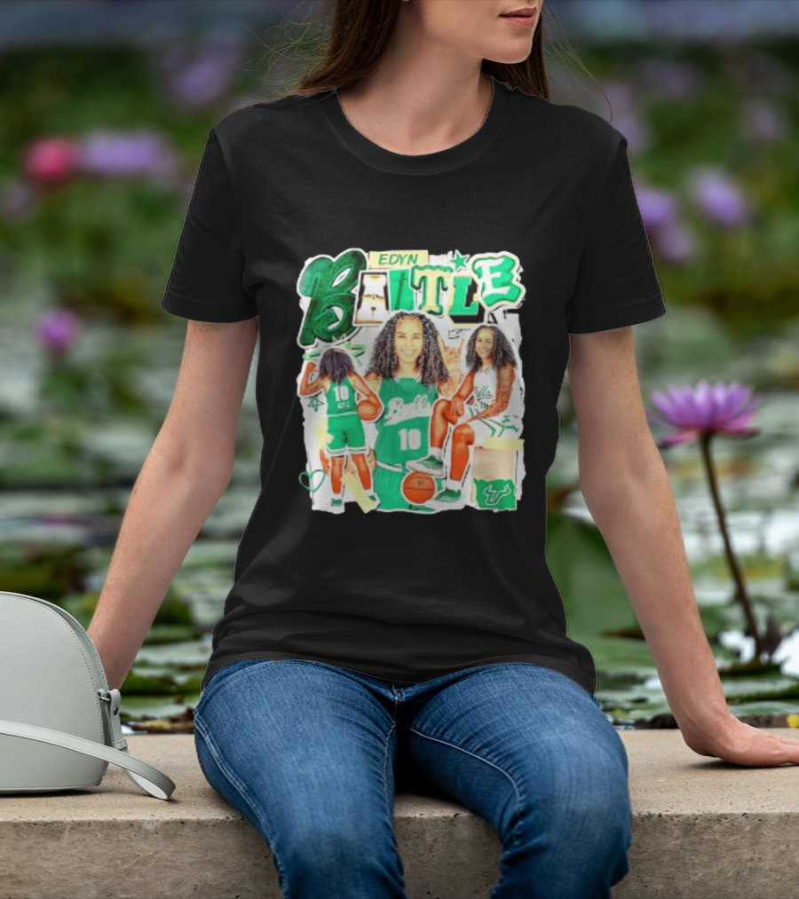 USF NCAA Women's Basketball Edyn Battle 10 Jersey T-Shirt