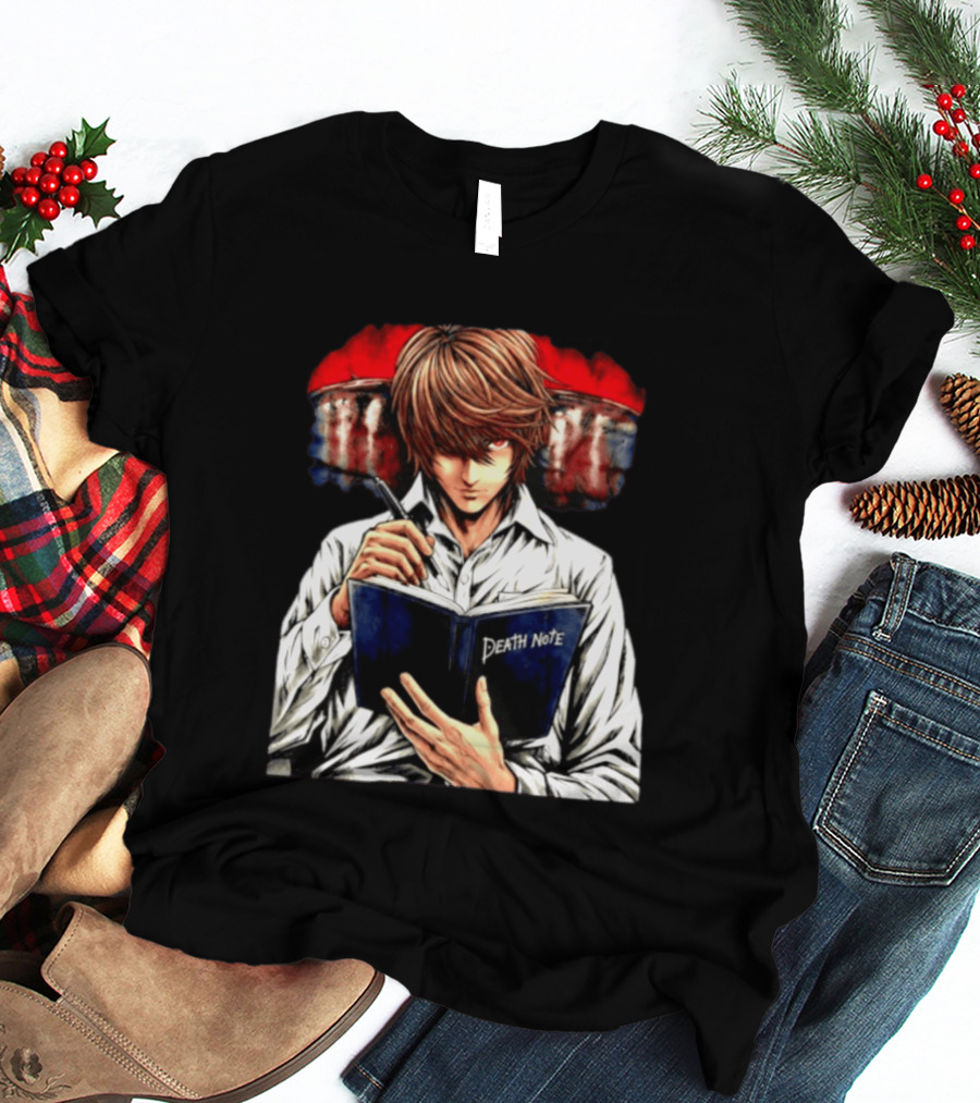 Light Yagami Intense Look Death Note Anime Fan Favorite T-Shirt