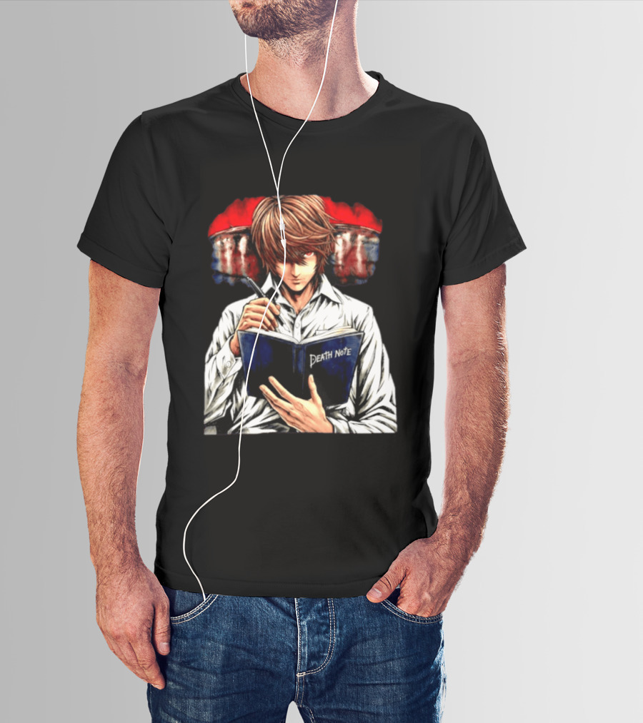 Light Yagami Intense Look Death Note Anime Fan Favorite T-Shirt