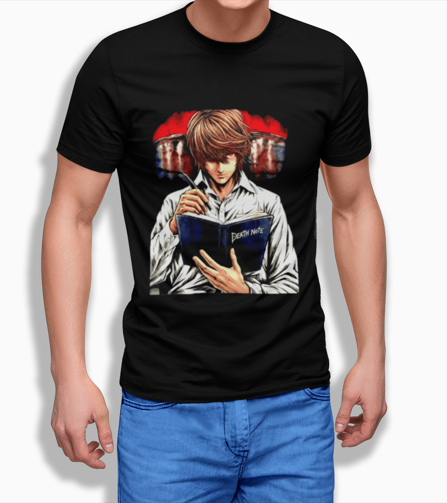 Light Yagami Intense Look Death Note Anime Fan Favorite T-Shirt