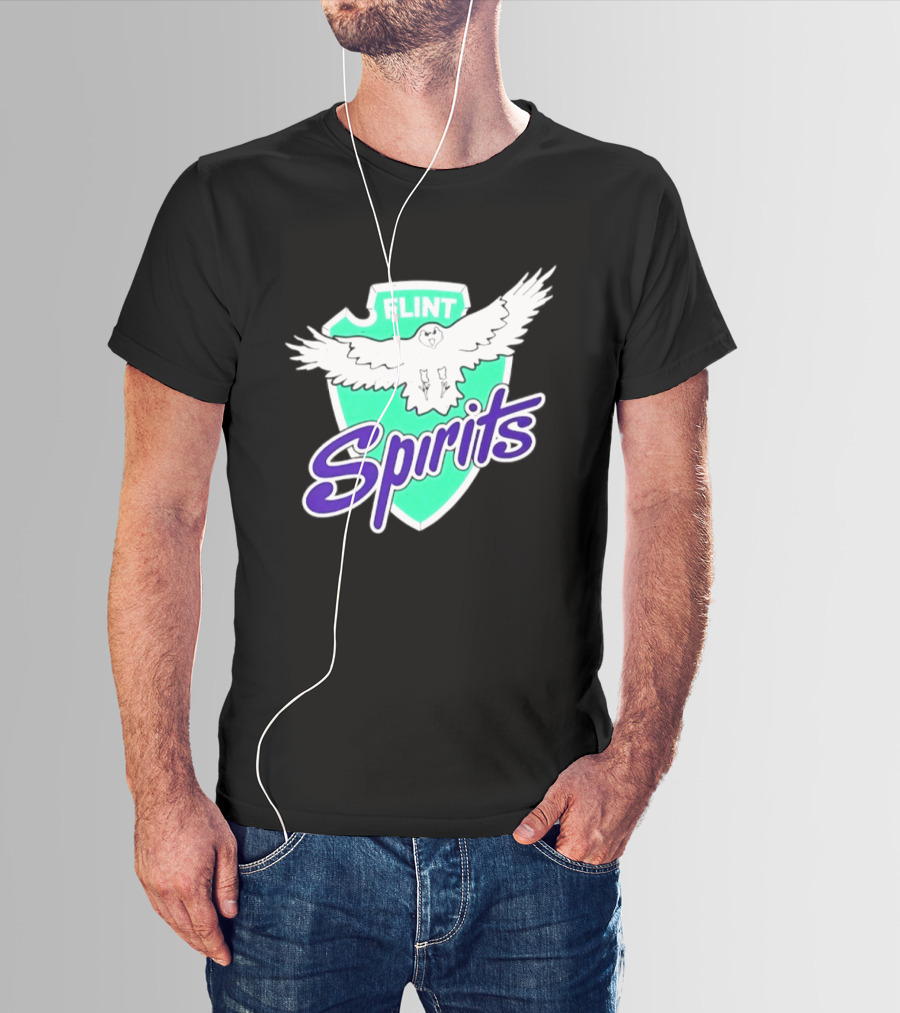Flint Spirits Eagle Shield Vintage Sports Team T-Shirt