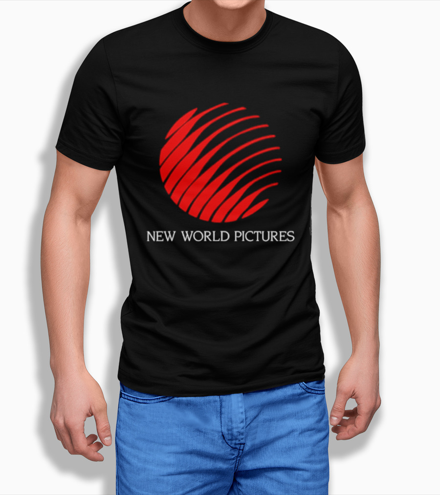 New World Pictures Film Production Classic Cinema Red Spiral T-Shirt