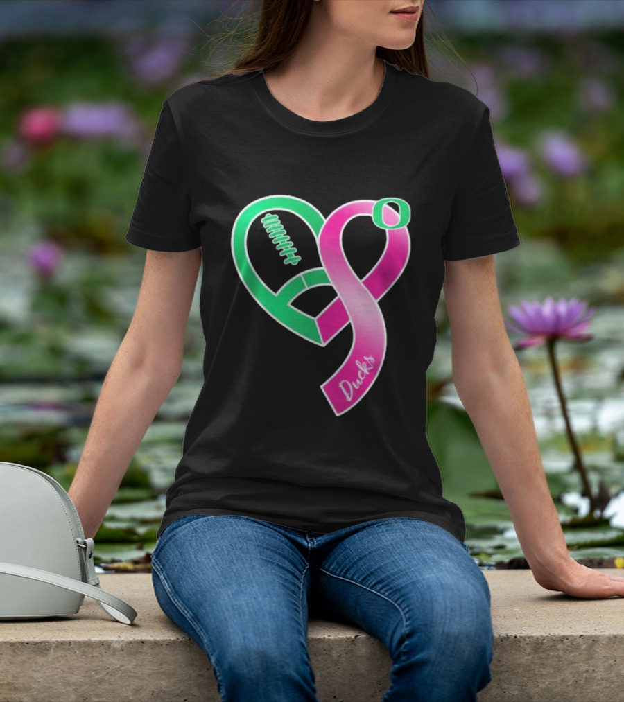 Oregon Ducks Pink Ribbon Breast Cancer Awareness 2026 T-Shirt