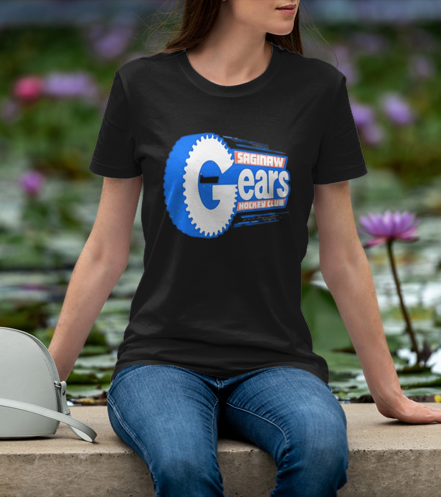 Saginaw Gears Hockey Club IHL Retro Team T-Shirt