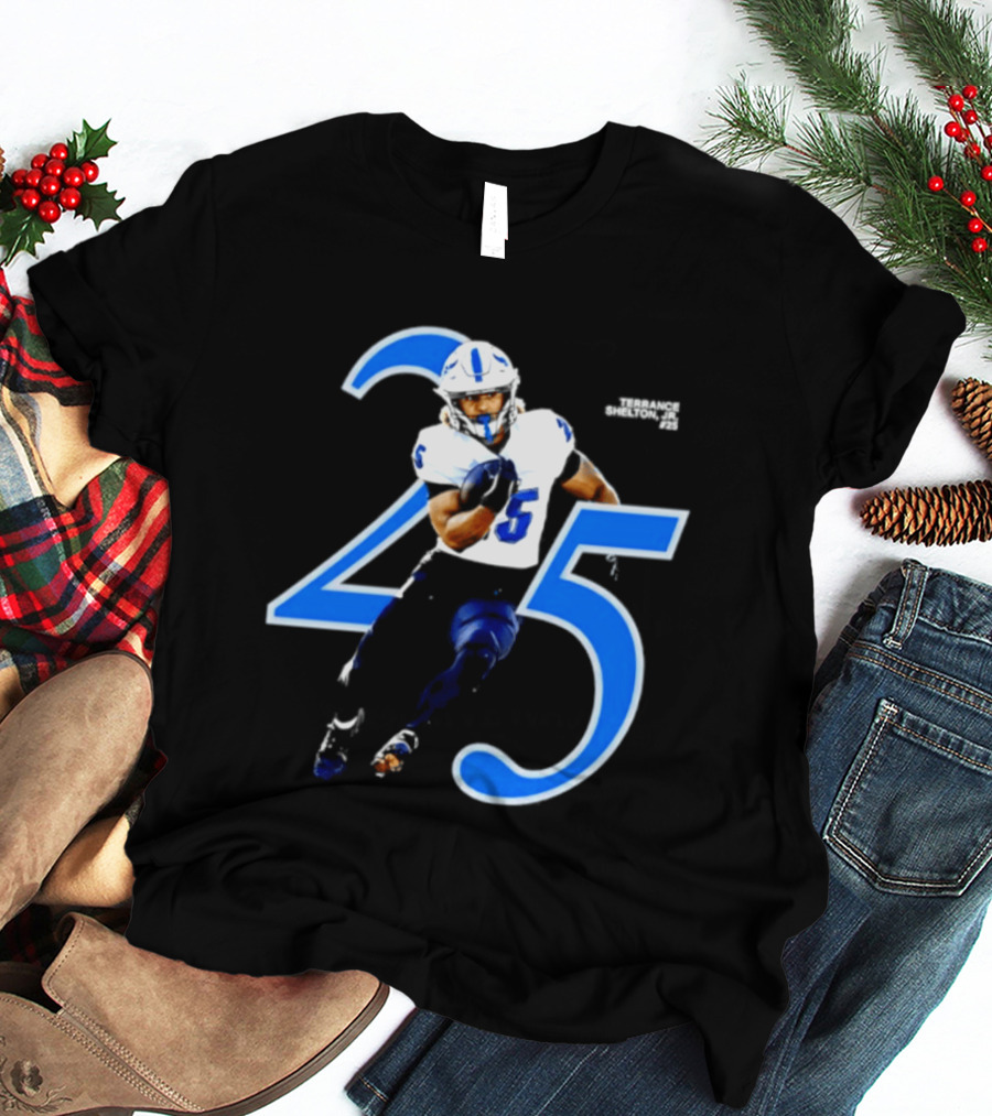 Terrance Shelton Jr 25 Buffalo Bulls NCAA Football Player Jersey Number T-Shirt