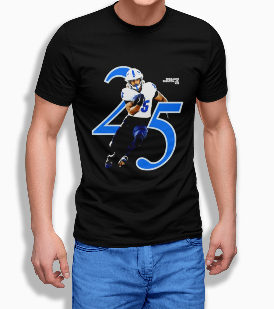 Terrance Shelton Jr 25 Buffalo Bulls NCAA Football Player Jersey Number T-Shirt