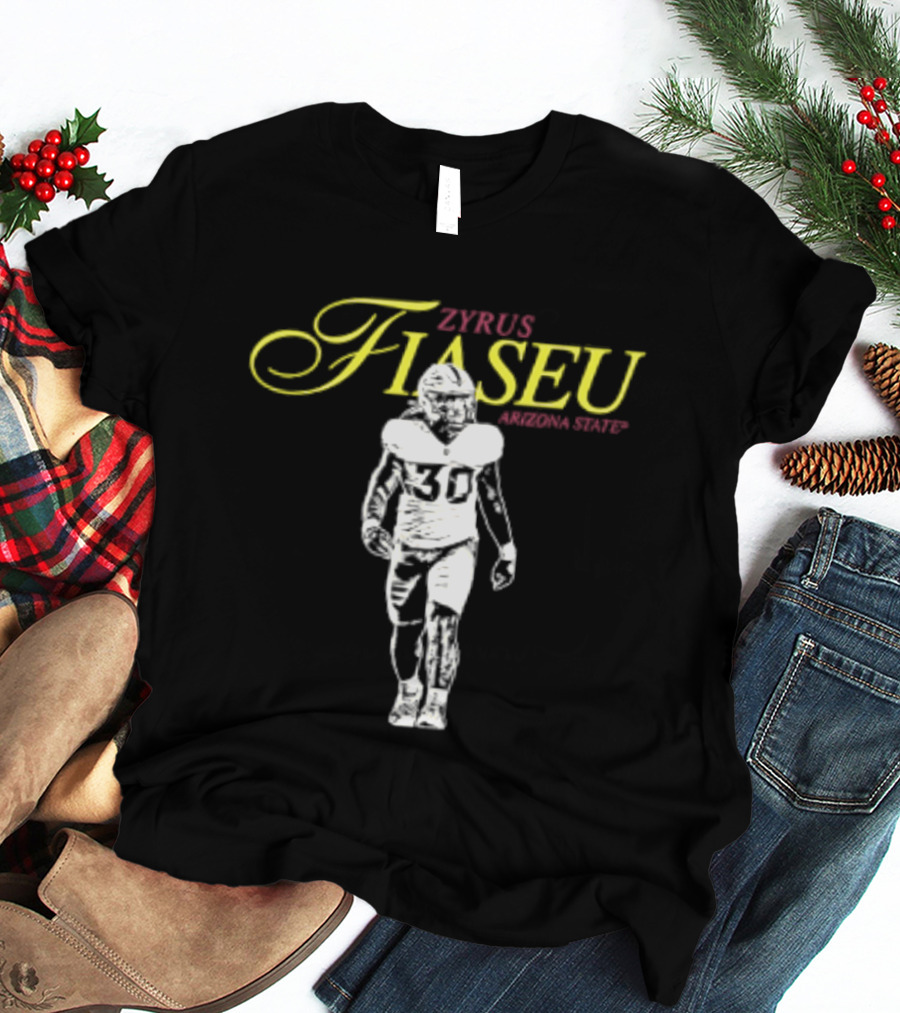 Zyrus Fiaseu 30 Arizona State Football Player T-Shirt