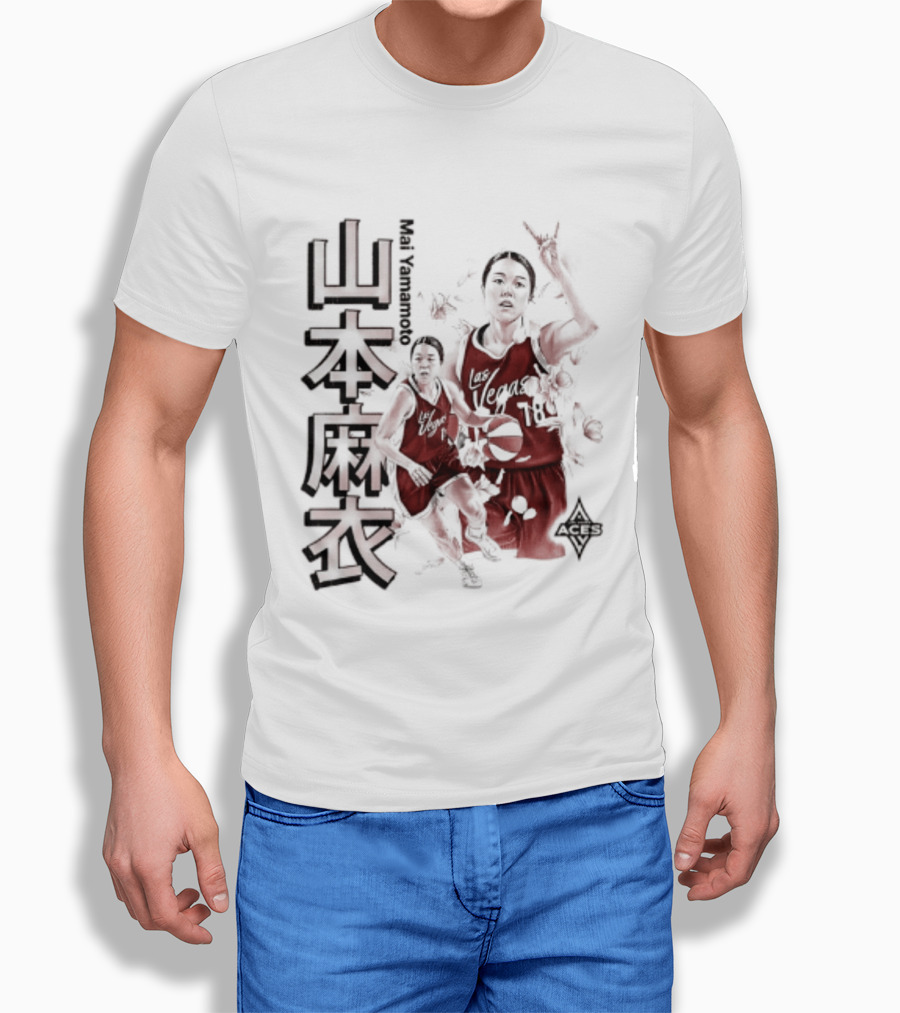Mai Yamamoto Las Vegas Aces Cherry Blossom Basketball Japanese T-Shirt