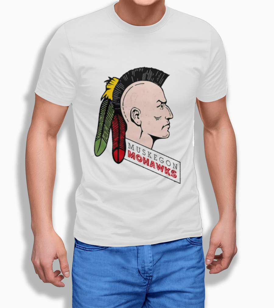 Muskegon Mohawks IHL Minor League Hockey Vintage Team T-Shirt