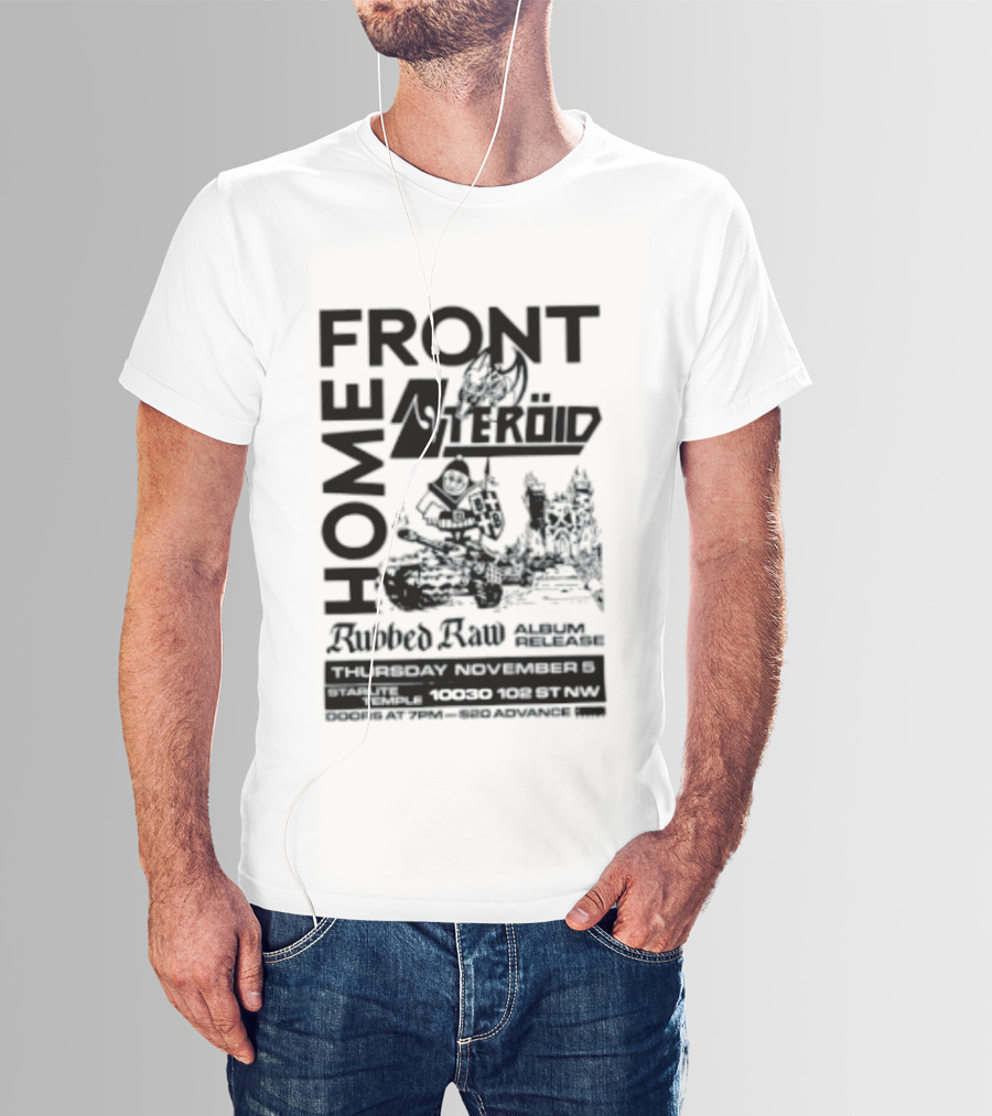 FRONT Asteroid Home Rubbed Raw August Release Starlite Temple T-Shirt