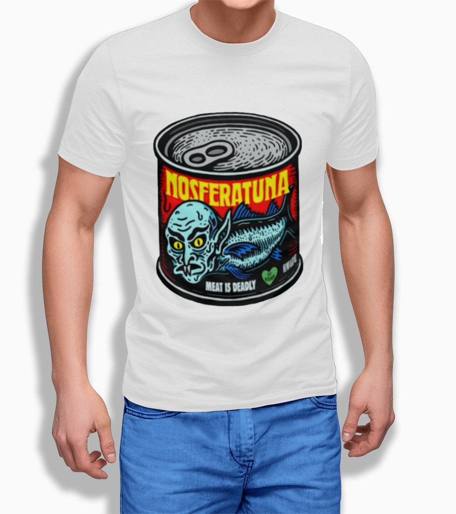 Nosferatuna Meat Is Deadly Go Vegan Nosferatu Can T-Shirt