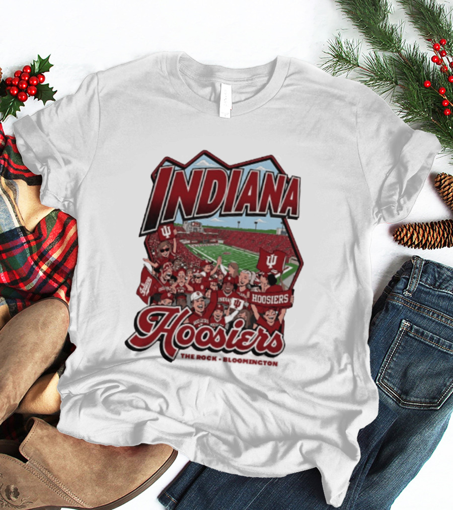Indiana Hoosiers Football The Rock Bloomington Memorial Stadium Crowd Scene T-Shirt