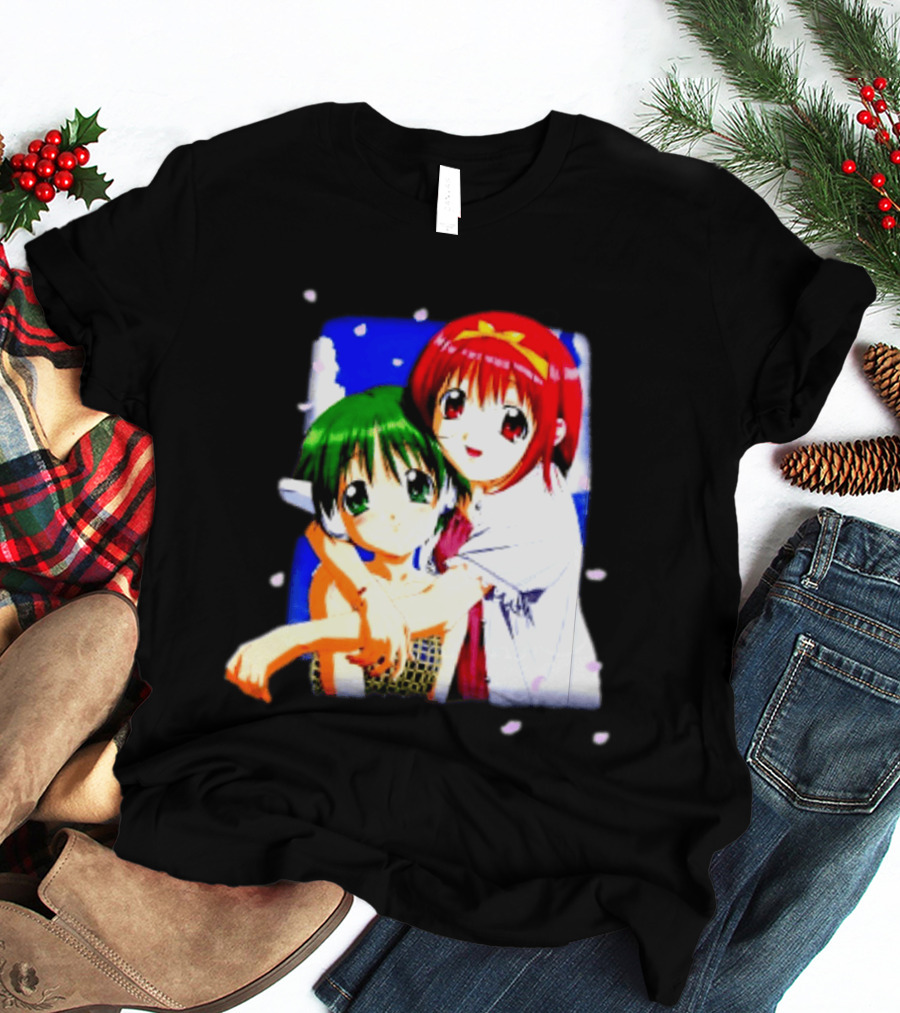 Aquaplus Hike Softgarage Chillweeb Anime Girls Cherry Blossom Hugging Scene T-Shirt
