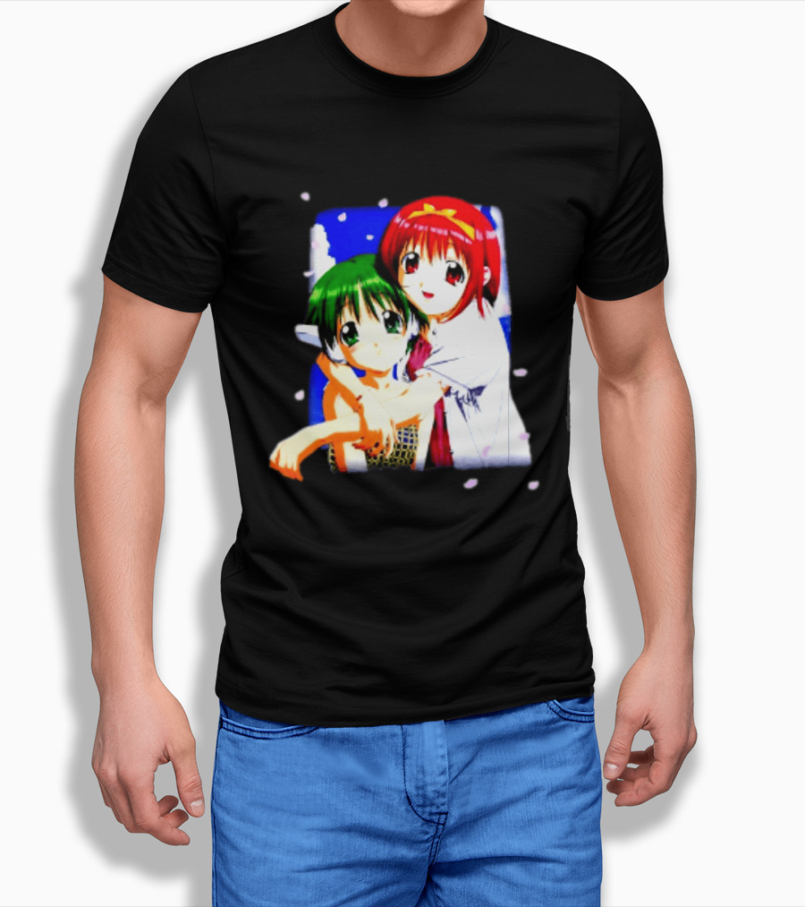 Aquaplus Hike Softgarage Chillweeb Anime Girls Cherry Blossom Hugging Scene T-Shirt