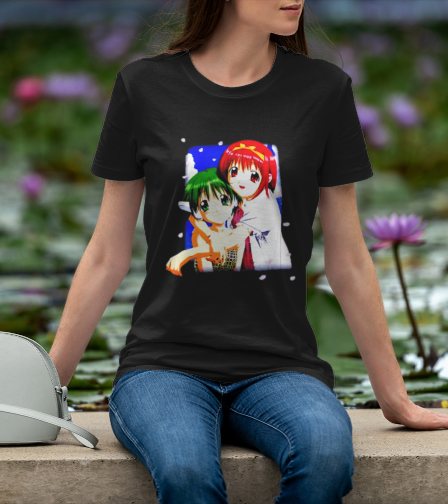 Aquaplus Hike Softgarage Chillweeb Anime Girls Cherry Blossom Hugging Scene T-Shirt