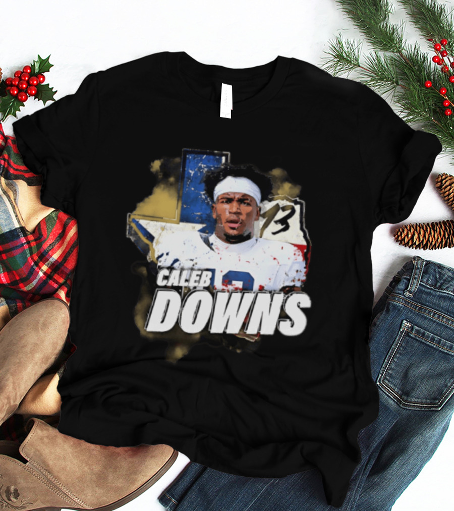Caleb Downs Number 13 Lone Star State Football Dallas Cowboys T-Shirt
