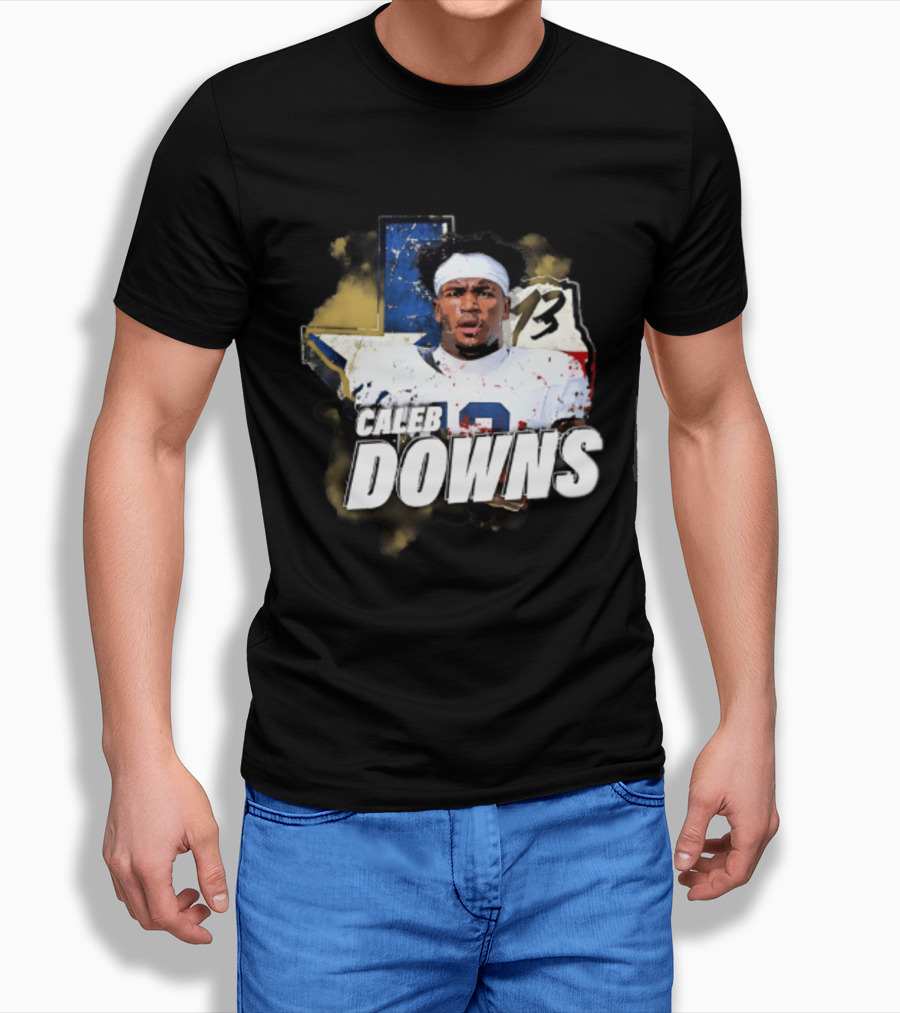 Caleb Downs Number 13 Lone Star State Football Dallas Cowboys T-Shirt